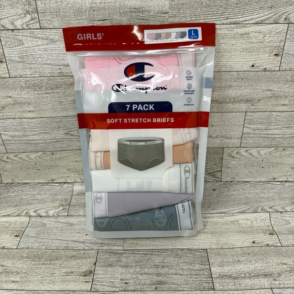 Champion Other - NIP-7 Pack Champion Briefs For Girls Size Large 12-14 New Tagless Multi-Color